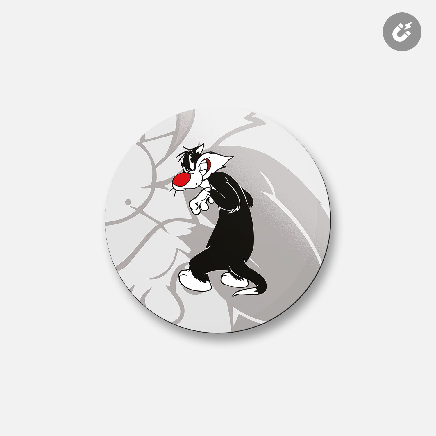 Sylvester Cat Cartoon Crafty | 4'' X 4'' Round Decorative Magnet | eBay